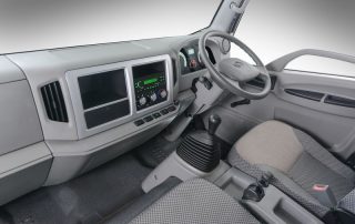 grey FAW truck carrier interior